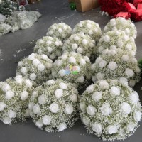 Boule de Fleurs Artificielles H86 Centres de Table de Mariage Roses Pivoines Grande Boule de Fleurs Blanche pour Décoration de Table de Mariage