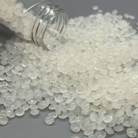 Granulés de résine PLA translucide, granulés de plastique en acide polylactique pour ustensiles jetables écologiques