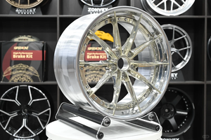 FSC-<span class=keywords><strong>54</strong></span> कस्टम 2 टुकड़ा जाली यात्री कार पहियों 5x12 0/5x112 19 इंच जमे हुए ग्लोड फेस व्हील - Product Image 3