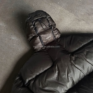 Winter Shiny Designer Puffer <b>Jacket</b> <b>Men</b> High Quality Custom Manufacturer Oversized Windproof Waterproof Zipper Coat Down <b>Jacket</b> - Product Image 5