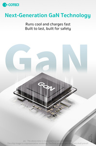 Coteci 3 PIN 1M USB C TO C สายวันที่ PD QC 45W GAN UK ชาร์จเร็วชุดอะแดปเตอร์โทรศัพท์มือถือสำหรับ <span class=keywords><strong>iPhone</strong></span> 17 <span class=keywords><strong>PRO</strong></span> <span class=keywords><strong>MAX</strong></span> - Product Image 3