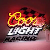 Enseigne néon personnalisée Piste de course, Lumière LED néon à intensité variable, Enseigne en acrylique avec logo personnalisé pour décoration murale sur le thème de la course pour Man Cave