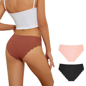 Wholesale Mid-Rise Seamless Bikini Panties Breathable Quick Dry Ice <strong>Silk</strong> Women's Mesh for Adults Polyamide Waist - Product Image 1