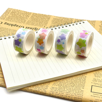 Vente en gros de papier de masquage Washi en feuille d'or rose Kawaii Ruban adhésif japonais personnalisé en acrylique à bas quantité minimale de commande