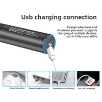 Localisateur Visuel de Défauts (VFL) FTTH Rechargeable, Batterie 1800mAh, Power Bank, Lampe Torche LED, Testeur Universel en Aluminium 2.5mm