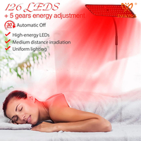 PAKISS Lampe de luminothérapie LED à lumière rouge pour la relaxation musculaire, 126 LED - pour le corps entier, le visage, le cou, le dos, les pieds