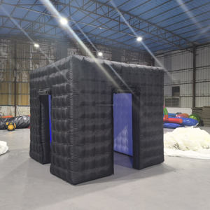 Carpa Cúbica Portátil Oxford Comercial con Iluminación LED, Cabina de Fotos Inflable 360, Alquiler de Estudio, Cabina de Fotos Inflable Negra en Venta - Product Image 3