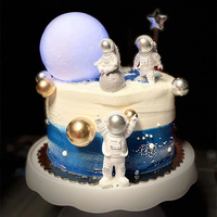 Astronaute Espace Gâteau Toppers Espace Astronaute Figurines Planète Fusée Gâteau insérer Enfants Fête D'anniversaire Fournitures Baby Shower