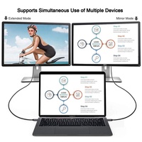 Câble adaptateur USB-C vers mâle torsadé de haute qualité avec gaine en PVC pour projecteur, moniteur, lecteur DVD et TV 8K UHD