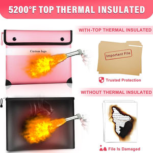 Sac à monnaie imperméable et ignifuge avec doublure en aluminium, pochette de rangement ignifuge sécurisée avec fermeture éclair pour documents et espèces - Product Image 5