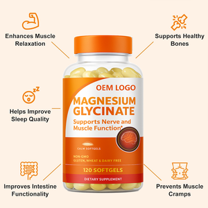 Proveedor Profesional de Suplementos de Magnesio en Cápsulas Blandas de Fácil Absorción, Glicinato de Magnesio 400mg con Vitamina B6, D3 para Dormir y Relajarse - Product Image 4