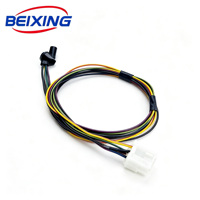 Arnés de cableado para automóvil Beixing A00013 con múltiples pines, cables de cobre codificados por colores, conector abierto con terminales de tuercas