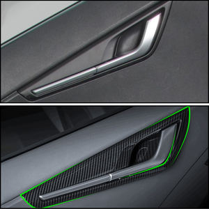 ABS imitation Fiber de carbone nouveaux accessoires de voiture décoration intérieure poigné<span class=keywords><strong>e</strong></span> de porte intérieure garniture d'insertion pour <span class=keywords><strong>Kia</strong></span> <span class=keywords><strong>Niro</strong></span> 2022 - Product Image 6