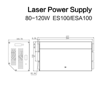 LASERPWR 2022 Vente chaude HY-ESA100 Alimentation pour équipement d'alignement laser CO2 100W avec ampèremètre Facile à utiliser Pièces de rechange