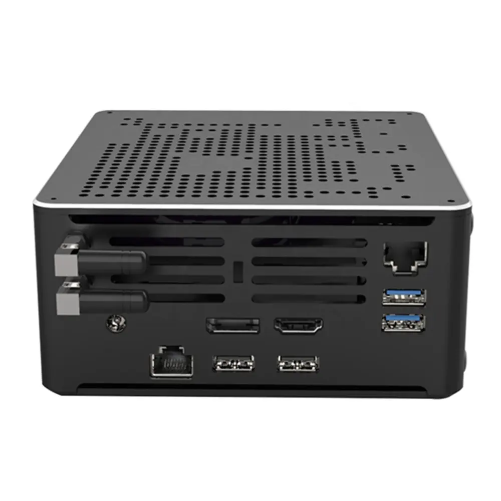 2 Intel LAN i9 9880H 4.8G מעבד גיימר PC 8 Core מיני ITX מחשב שרת Workstation משחקי שולחן עבודה מחשב 4K HD נייד NUC Barebone