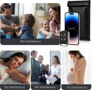 Sang trọng RFID Faraday túi nylon bền chặn tín hiệu Pouch dây kéo chống cháy điện thoại di động chìa khóa xe GPS chặn tín hiệu chủ trường hợp - Product Image 3
