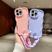 Étuis de téléphone portable avec cordon coloré pour 17promax 17Air 16 15 14 13 Promax - TPU antichoc anti-perte tendance