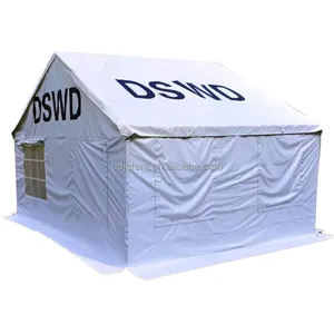 Philippine DSWD Disaster Relief Tent Refugee Shelter Warehouse Oxford Cloth Fast Building Hospital Galvanized Pole Cotton Tent