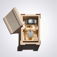 Cajas de Perfume de Madera Marrón con Acabado Brillante y Logotipo Personalizado, Caja de Perfume de Madera de Lujo para un Solo Frasco, Empaque de Regalo