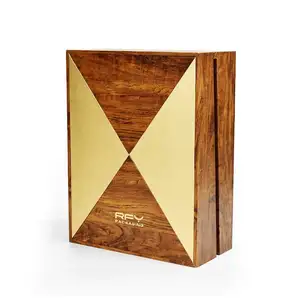 Luxury Wooden Perfume Bottle Box Velvet filler Perfume Packaging Box Rectangular essential oil Box