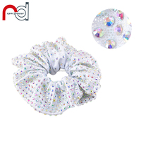 Ruida Personnaliser Cheer and Dance Élégant Blanc et Blanc Mystique Chouchous Avec AB Strass