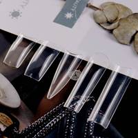 Capsules d'ongles en gel souple OEM personnalisées, transparentes, naturelles, à couverture complète ou partielle, style French, moyennes, carrées, forme cercueil