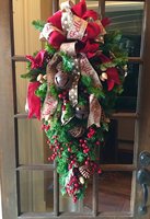 Guirlande de Noël, couronne de Noël décorative, guirlande en tinsel filaire de 60 cm pour décorations de fête