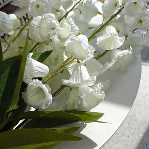 Fleurs artificielles en tissu de soie blanc pour les décorations de salon à la maison, les étapes de mariage et les arrangements floraux d'hôtel - Product Image 6