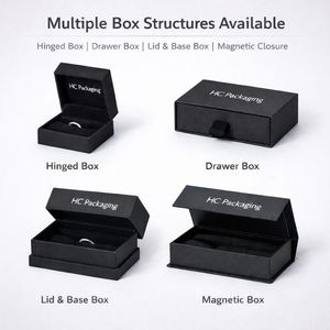 Boîte à collier de haute qualité, fermeture magnétique rigide, boîte à bijoux avec insert, logo personnalisé pour bijoux avec laminage mat - Product Image 3