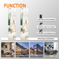 Spiegel Cosmetic Wall Decorative Splicing Mirror Wall Stickers Glass Tiles square Frameless Sticky Mirror Tiles for Bedroom