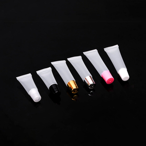 Tube Lip Gloss Clear PE Plastic Cosmetic Tube Wholesale 5ml 10ml 15ml 20ml Empty Lip Gloss Lip Balm Tube With Oblique Mouth