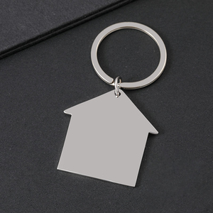 Porte-clés mousqueton vintage en acier inoxydable, vierge, en forme de <span class=keywords><strong>maison</strong></span>, style dessin animé, avec pendentif breloque, pour gravure de logo personnalisé, vente en gros, cadeau - Product Image 5