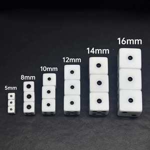 Dés de jeu en acrylique standard D6, petits, mini, blancs et noirs, 10 mm, pour la création d'art mosaïque DIY et les fêtes - Product Image 4
