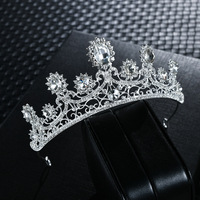 Diadème de Mariée de Luxe en Alliage, Couronne de Mariage, Coiffe Vintage en Strass, Couronnes et Diadèmes pour Mariée, Demoiselle d'honneur et Bal de Promo pour Femmes