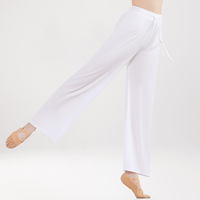Costume de danse pour femmes, pantalon large en soie glacée et ajusté, combinaison de danse classique chinoise, effet fluide