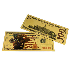 Banconota Commemorativa Kobe Bryant da $100, Denaro da Partita di Basket, Valuta in Foglia d'Oro, Banconote da Cento Dollari - Product Image 4