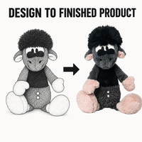 Peluche Mouton Noir Personnalisée Direct Usine, Rembourrage Coton PP, Tissu Ultra Doux, Soulagement du Stress Anniversaire, OEM/ODM Marque Privée