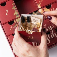 Boîte de calendrier de l'avent de Noël personnalisée de qualité supérieure avec 24 tiroirs, boîte cadeau vide en carton pour compte à rebours, pour échantillons de parfums et cosmétiques
