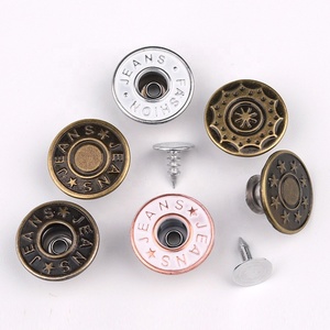 Tùy Chỉnh Đầy Màu Sắc Laser Thiết Kế Logo Chân Kim Loại Nút Cho Quần Jean - Product Image 2