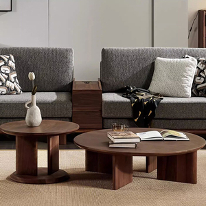 Sofá de dos plazas de nogal sudamericano, sofá moderno simple de madera maciza para sala de estar, combinación de sofá de madera para cuatro personas - Product Image 3