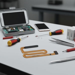 Cable flexible del botón de encendido y lector de huellas dactilares para Samsung Galaxy A04s A047F Negro - Product Image 3