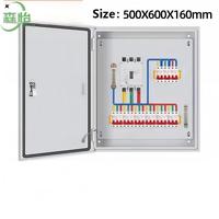 Boîte de distribution en aluminium blanche IP66 63A avec protection contre les fuites à la terre, 6 prises, armoire de commande