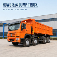 12-колесный самосвал 8x4 HOWO 371 л.с. Sinotruk, 7.6 м, для тяжелых условий эксплуатации