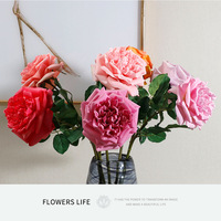Bouquet de fleurs de roses artificielles faites à la main en H-710 toucher réaliste et effet hydratant pour les mariages et la fête des mères