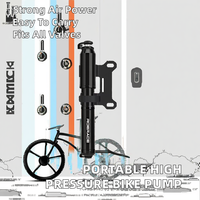 Pompe à vélo portable Riderace, mini pompe à air manuelle haute pression pour ballons, vélos de montagne, vélos de route, valve Schrader, alliage d'aluminium