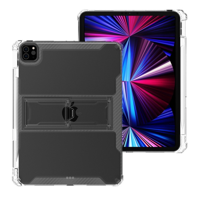 Clear Tablets Case with 4 Corner Air Bumper Cover for iPad 10th 2022 Pro 11/12.9 Air 3/4/5 Mini 4/5/6 with Tablet Stand Holder