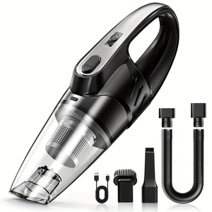 Car <b>Vacuum</b> 6000PA Strong Suction Handheld Cordless 2000mAh Low Noise 5 Accessories for Car Home Pet Cleaning Pink Gift - Product Image 5