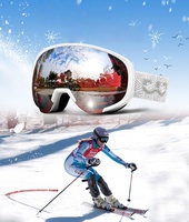 Masque de ski personnalisé avec logo, protection CE UV400, lunettes de snowboard et de ski, verres polarisés miroir, équipement de sport d'hiver OEM, protection des yeux