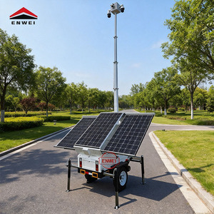 Générateur solaire mobile portable sur remorque avec 3 panneaux solaires monocristallins de 400W <span class=keywords><strong>pour</strong></span> chantier de construction - Product Image 5