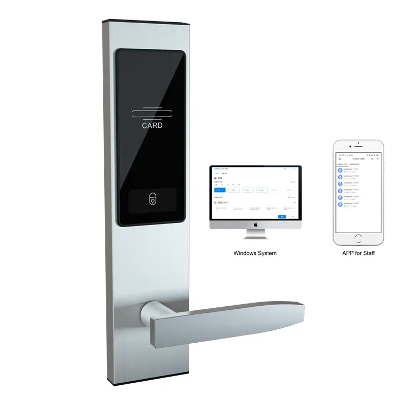फैक्टरी मूल्य स्टेनलेस स्टील मात्रा में उत्पादन ब्लू टूथ TTLock TTHotel कुंजी कार्ड के लिए स्मार्ट दरवाजा ताला घर होटल अपार्टमेंट